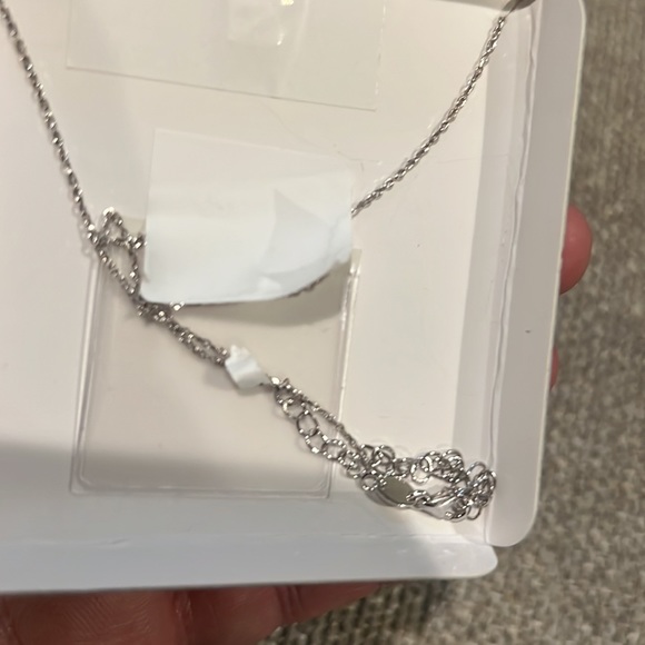 Sterling Silver 925 YGP CZ necklace 18” 16+2 New in box - Picture 9 of 9